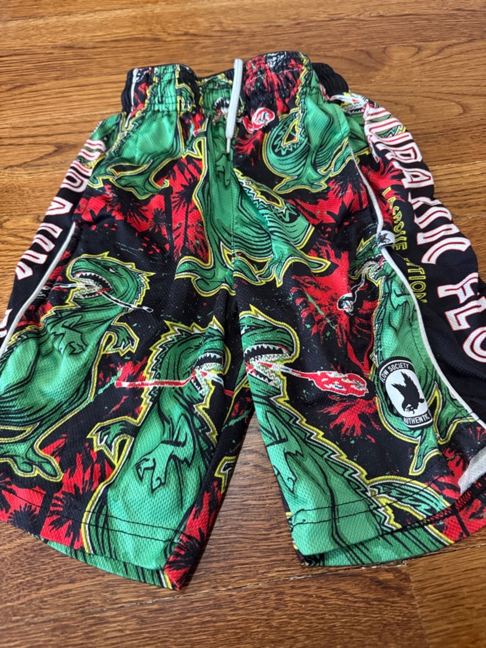 Green Dinosaur Print Boys' Athletic Shorts - Unbranded